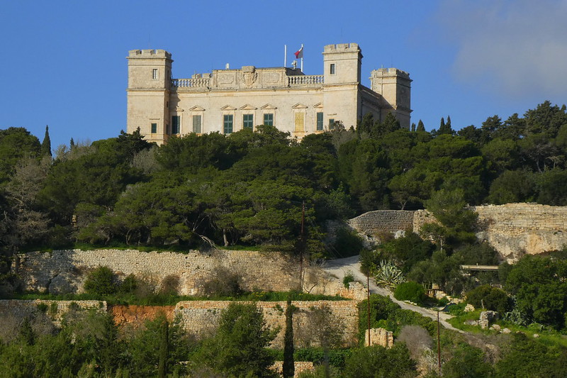 vue sur un château à Malte